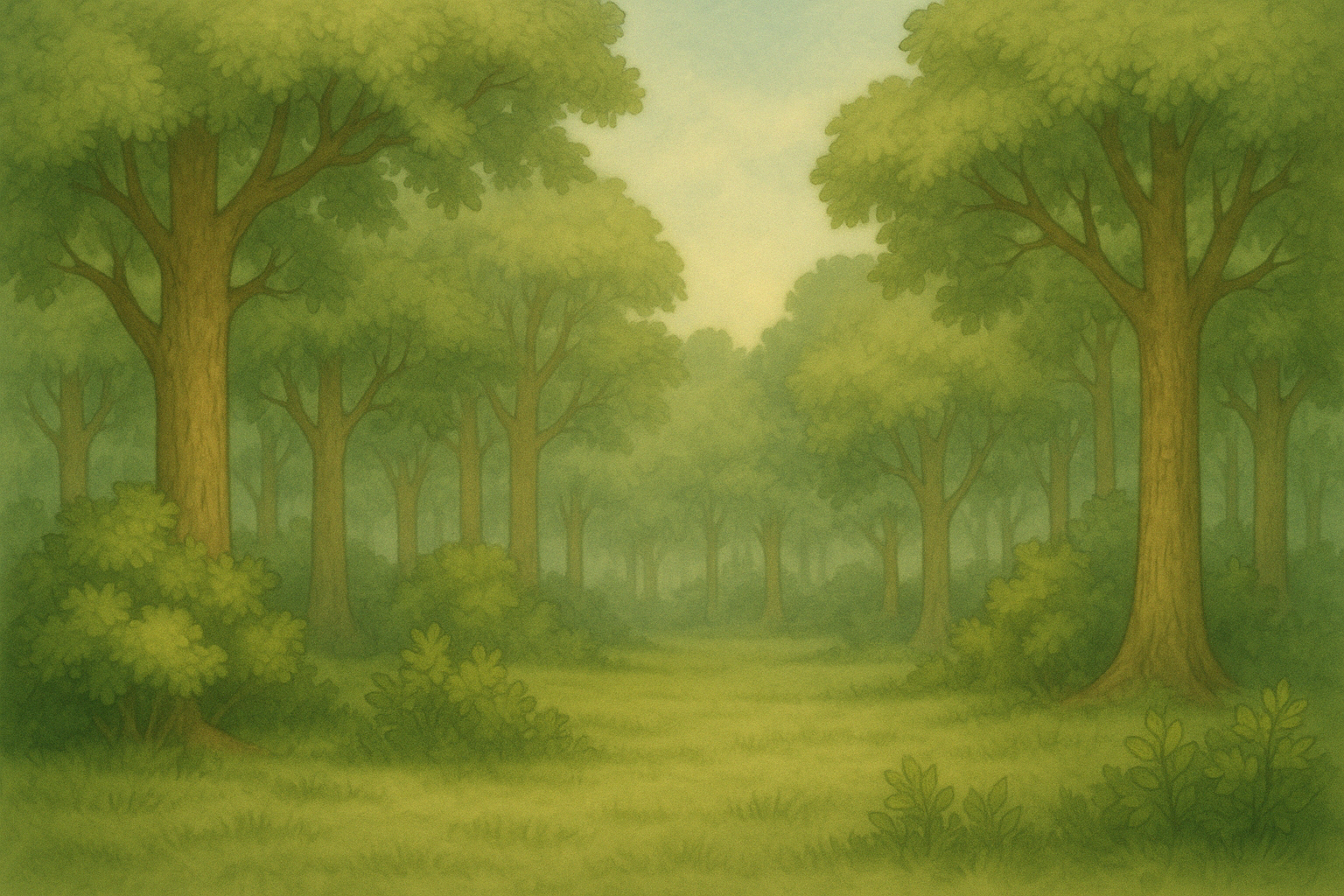 Illustrated forest scene for Grow Your Own Forest