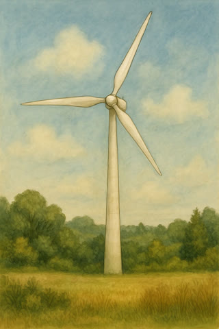 Wind power artwork for Power the Park